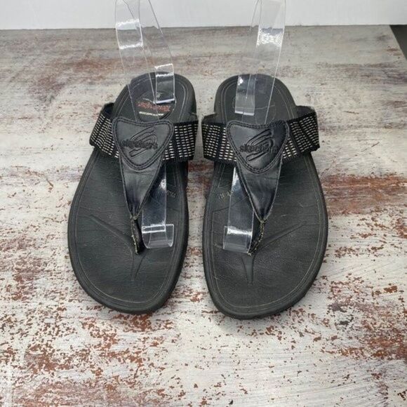 Skechers Black Tone Up Walking Sandals 8 - Picture 8 of 8